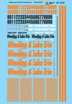 Microscale Decal 87-1318 - HO Wheeling & Lake Erie Locomotives