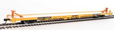 Walthers Mainline 5722 - HO Scale 89ft Channel Side Flatcar - Trailer-Train/KTTX #155252