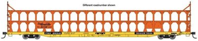 Walthers Mainline 8208 - HO 89' Flatcar w/Tri-Level Open Auto Rack - Ready to Run -- Denver & Rio...