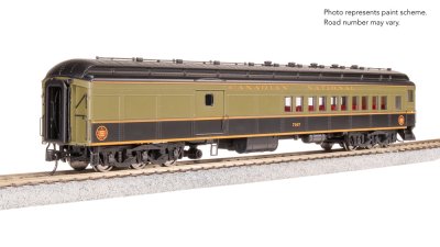 Broadway Limited Imports 9116 - HO CN Coach-Baggage Combine, #7167, Green/Black/Yellow