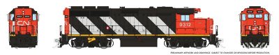 Rapido 40549- HO EMD GP40 - DCC & Sound - Canadian National (Stripes) #9313 - Otter Valley Railro...