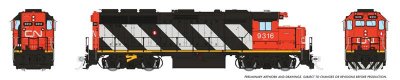 Rapido 40550 - HO EMD GP40 - DCC & Sound - Canadian National (Stripes) #9316 - Otter Valley Railr...