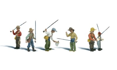 Woodland Scenics 1910 - HO Scenic Accents - Fly Fishermen (6pcs)