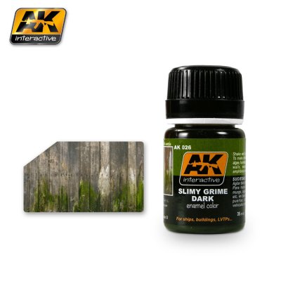 AK Interactive 26 - Slimy Grime Dark -  Enamel Paint - 35ml Bottle