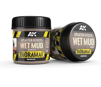 AK Interactive 8026 - AK Interactive Diorama Series: Splatter Effects Wet Mud 100 ml.