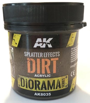 AK Interactive 8035 - AK Interactive Diorama Series: Splatter Effects Dirt 100ml Bottle