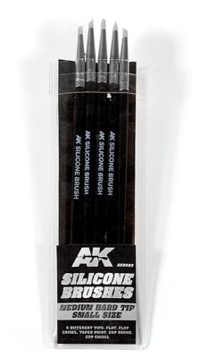 AK Interactive 9085 - Interactive Medium Tip Small Size Silicone Brushes