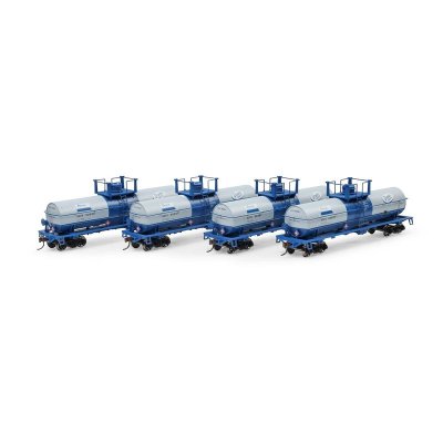 Athearn 1305 - HO 42' Chemical Tank, ACFX #90655 / 90657 / 90661 / 90667 (4)