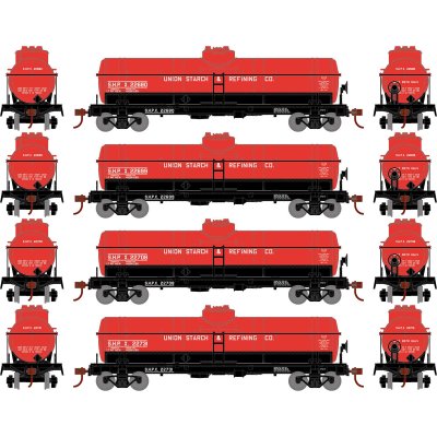 Athearn 3382 - HO 3382 1-Dome Tank Cars, Union Starch #1 (4)