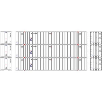 Athearn RTR 72772 - HO 53ft Stoughton Container - APL (3pk)