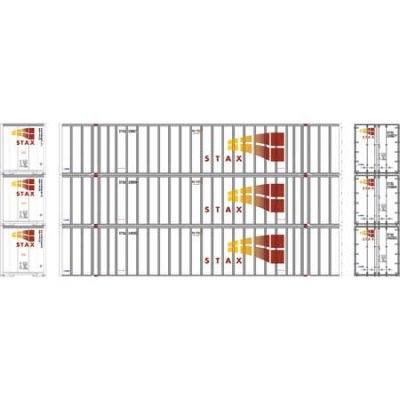 Athearn RTR 72776 - HO 53ft Stoughton Container - STAX (3pk)