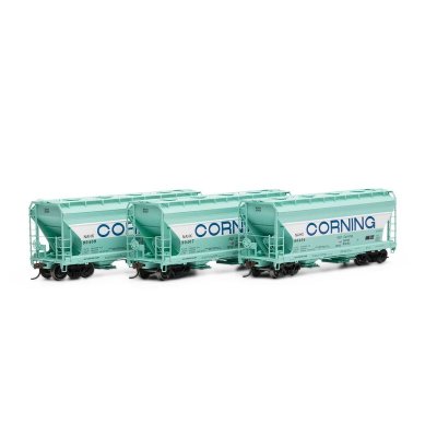 Athearn 81067 - HO ACF 2970 Covered Hopper - NAHX Corning (3pkg)