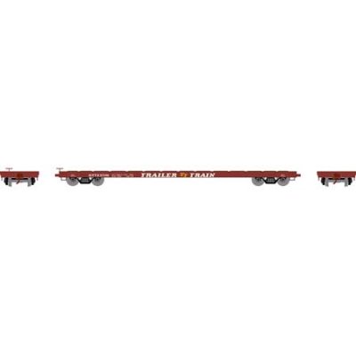 Athearn RTR 97069 - HO 60ft Flat Car - OTTX/Brown Logo #97058