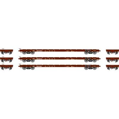 Athearn RTR 97089 - HO 60ft Flat Car - Southern Pacific (3pk)