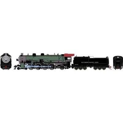 Athearn Genesis G71657 HO 4-8-2 MT-4 DCC and Sound  Southern Pacific Green Boiler Scheme #4353