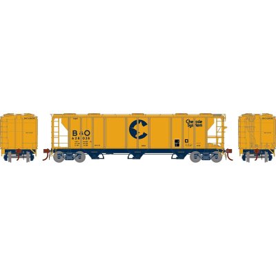 Athearn Genesis G73614 - HO PS-2 2893 3-Bay Covered Hopper - Chessie B&O #628038