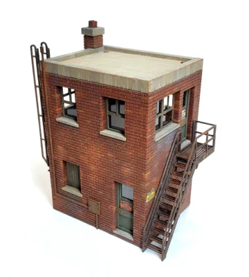ITLA Scale Models - HO Scale 4177 - 2 Story Brick Utility Building Kit