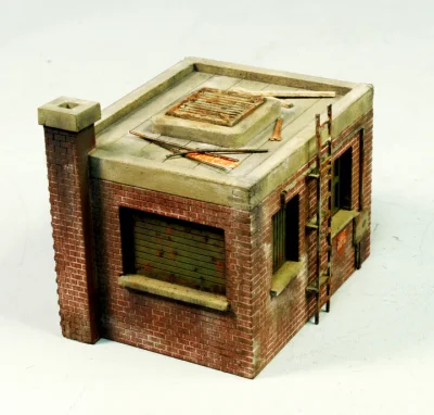 ITLA Scale Models - HO Scale 4176 1 Story Brick Utility Building Kit