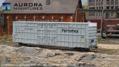 Aurora Miniatures 306062 - HO Greenbrier 7550 cf 60' Plate F Boxcar - FXE - #874647