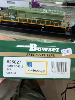 ESTATE - Bowser 25027 - HO GMD SD40-2 - DCC/Sound - BCR #756 - AS IS - FINAL SALE