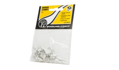 Woodland Scenics 32 - HO Broken Stumps (14pcs)