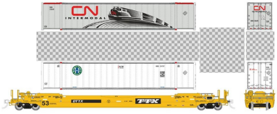 606-401061-1 - TTX-as delivered Gunderson Husky-Stack Cars and Containers #645472