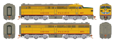 Rapido 23066 - HO PA-1 + PB-1 Set - DCC Ready - Union Pacific #607/607B