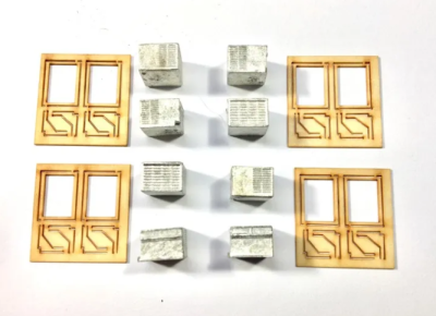 ShowCase Miniatures 2332 - HO Scale Window AC Units - 8pkg
