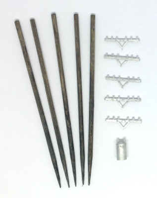 ShowCase Miniatures 2301 - HO Scale 30Ft Power Pole Set - 5pkg