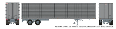 Rapido 1146998 - HO 45' Trailmobile Dry Van Trailer: Silver Unlettered