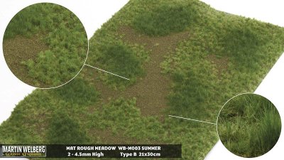 Martin Welberg Scenic Studios WB-M003 - Rough Meadow - Spring - Type B - Mat - 30cm X 21cm