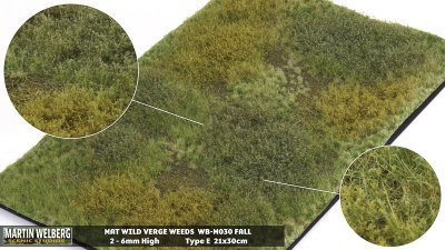 Martin Welberg Scenic Studios WB-M030 - Wild Verge - Fall w/ Weeds - Type E - 30cm X 21cm