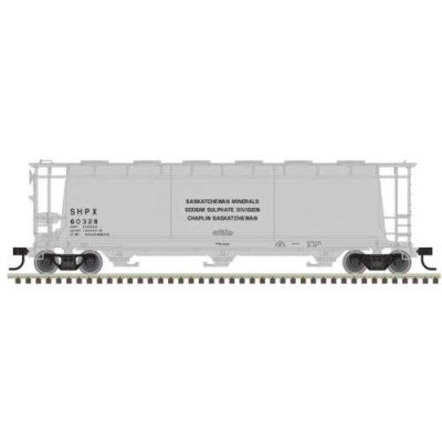 Atlas 20007180 - HO ACF 3-Bay Cylindrical Hopper - Ready to Run -- Saskatchewan Minerals #60325 (...