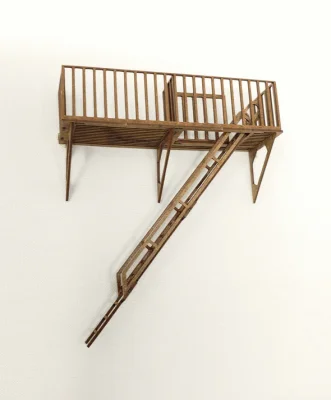 ITLA Scale Models - HO Scale 4004V1 Fire Escapes - Set of 3 with Ladders, Roof & Ground access