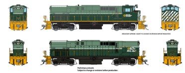 Rapido 33028 - HO MLW M420 A/B Set - DC/DCC Ready - British Columbia (Lightning Stripe) #646, 682