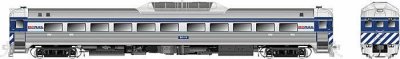 Rapido Trains 16121 - HO Budd RDC-1 Phase 2 - Standard DC -- BC Rail BC-21 (stainless, white, blu...