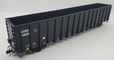 Otter Valley Railroad 64037 - HO NSC 64 Ft 6400 CuFt Scrap and Trash Gondola - CDEX (Black w/ Bla...