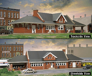 Walthers Cornerstone 2904 - HO Scale City Station -- Kit - 17-5/8 x 5-7/8 x 4-3/8" 44.8 x 14.9 x ...