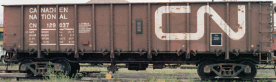 Otter Valley Railroad 39026 - HO ECC 39 Ft Drop Bottom Gondola - Canadian National #129037 - 1961...
