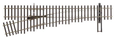 Walthers Track 70013 - HO Code 70 Nickel Silver DCC-Friendly #4 Turnout - Left Hand