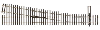 Walthers Track 70018 - HO Code 70 Nickel Silver DCC-Friendly #6 Turnout - Right Hand
