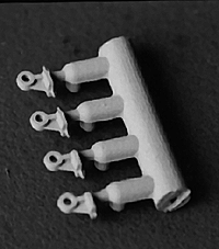 Detail Associate 2213 - HO Coupler Lift Bar - Brackets Only - Plastic pkg(8)