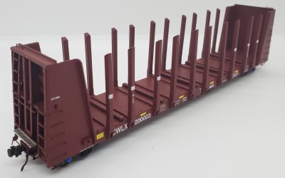 Otter Valley Railroad 65000-1 - HO FCA 52ft 100-Ton Bulkhead Flatcar - CWLX (6 pkg) #1