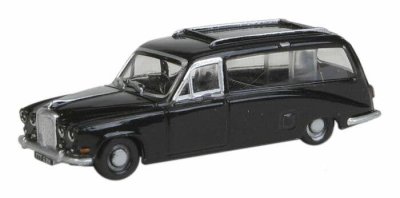 Oxford Diecast NDS002 - N Scale Daimler DS420 Hearse - Assembled -- Black