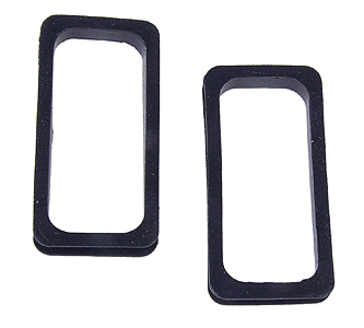 Walthers Cornerstone 977 - HO Diaphragms -- Black Rubber - 1 Pair