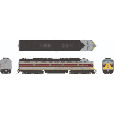 Rapido 28077 - HO EMD E8A - DC/Silent - DL&W (Gray & Maroon) #812