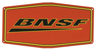 Microscale Decals 10040 - Embossed Die-Cut Metal Sign -- Burlington Northern & Santa Fe (Swoosh L...