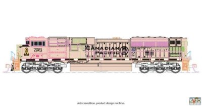 Kato 176-8542DCC - N Scale EMD SD70ACU - DCC -- Canadian Pacific #7021 (Military Heritage, beige,...