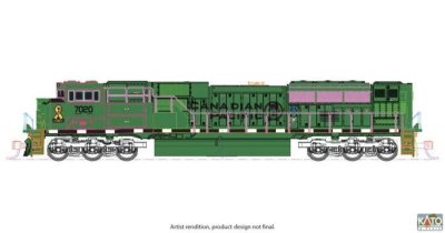 Kato 176-8541DCC - N Scale EMD SD70ACU - DCC -- Canadian Pacific #7020 (Military Heritage, green,...