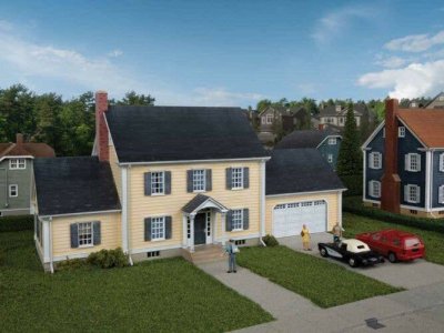 Walthers Cornerstone 4154 - HO Executive House -- Kit - 9-15/16 x 5 x 4-3/4" 25.2 x 12.7 x 12cm